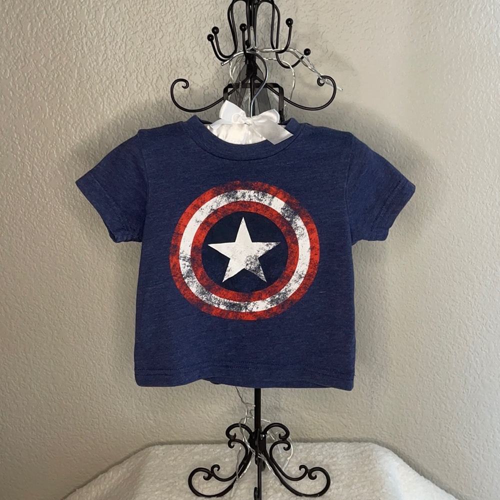 Captain America shirt 12 mos